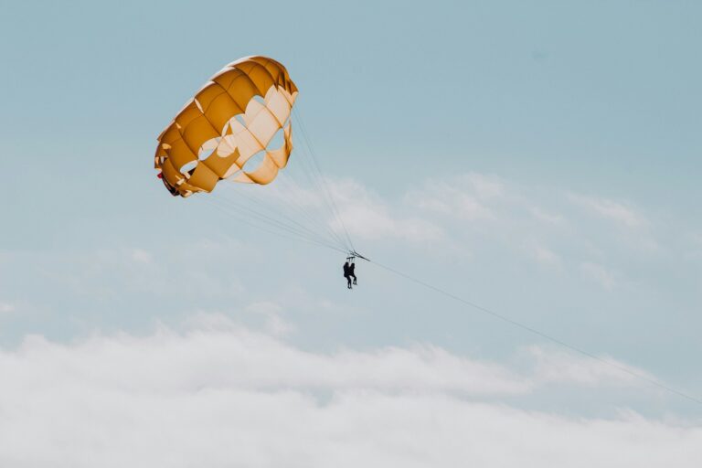man in parachute